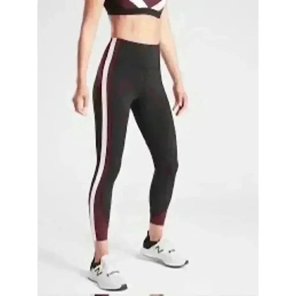 ATHLETA CRUNCH COLORBLOCK 7/8 TIGHT IN SUPERSONIC WOMEN’S XS